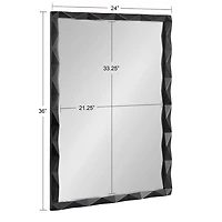 Black Geometric Rectangle Wall Mirror
