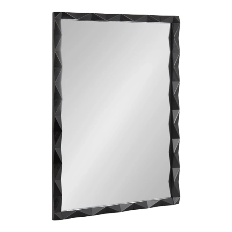Black Geometric Rectangle Wall Mirror