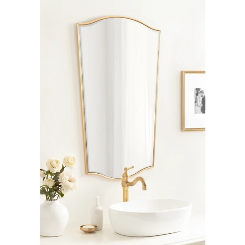 Gold Tapered Beveled Wall Mirror