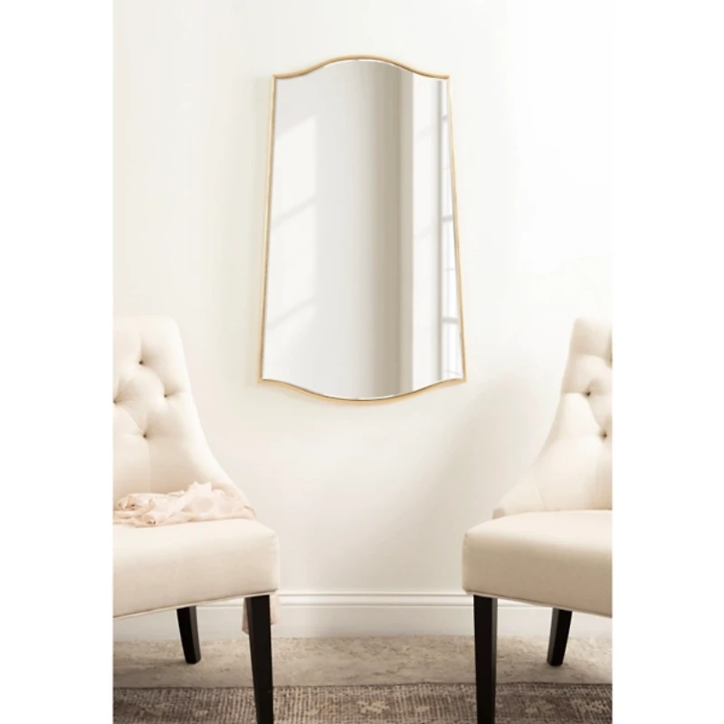 Gold Tapered Beveled Wall Mirror