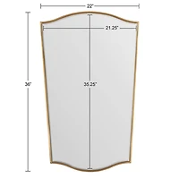 Gold Tapered Beveled Wall Mirror