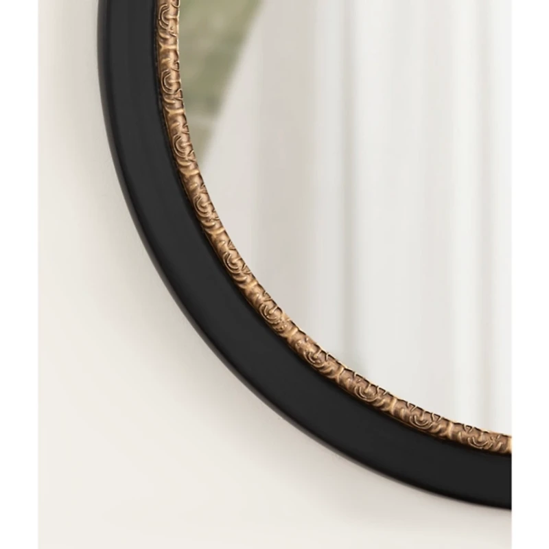 Gold and Black Willow Wall Mirror