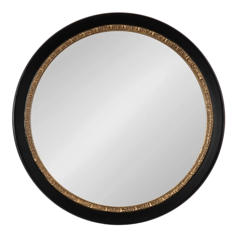 Gold and Black Willow Wall Mirror
