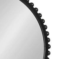 Rustic Black Beaded Wall Mirror