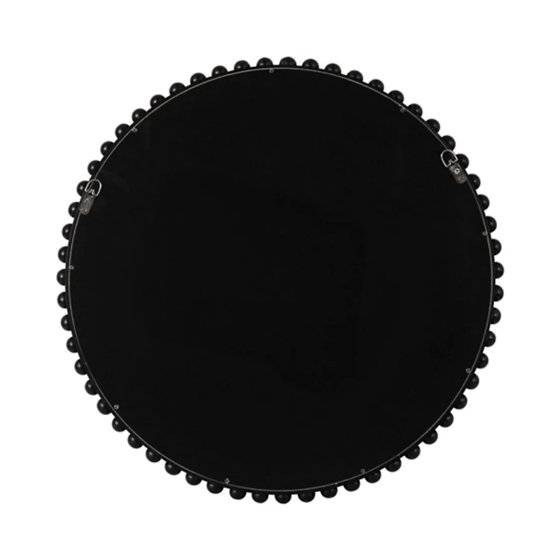 Rustic Black Beaded Wall Mirror