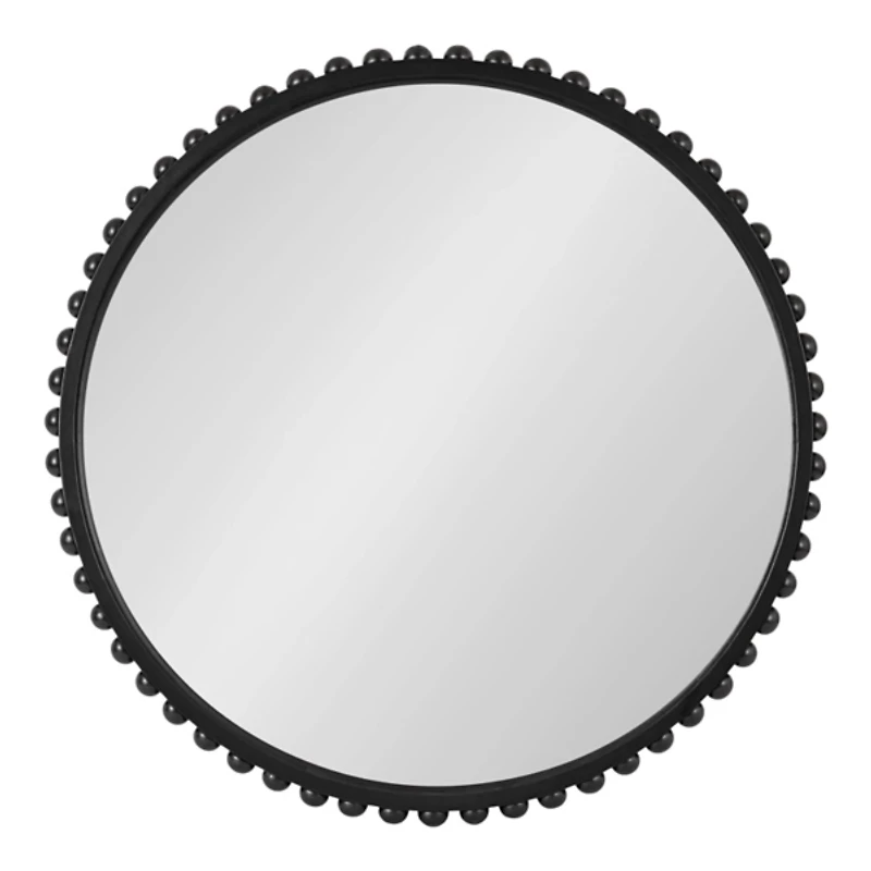 Rustic Black Beaded Wall Mirror