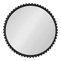 Rustic Black Beaded Wall Mirror