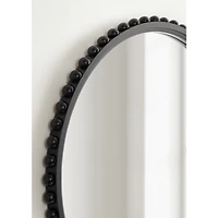 Rustic Black Beaded Wall Mirror