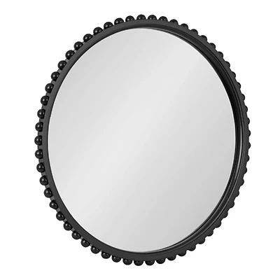 Rustic Black Beaded Wall Mirror