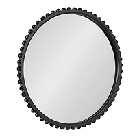 Rustic Black Beaded Wall Mirror