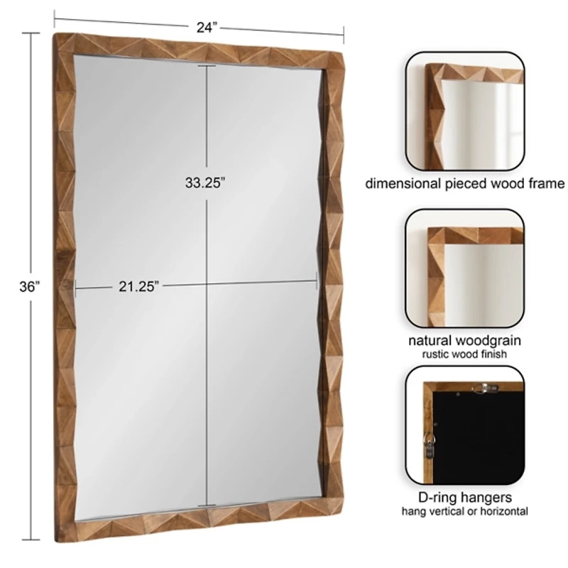 Brown Geometric Ellie Wall Mirror