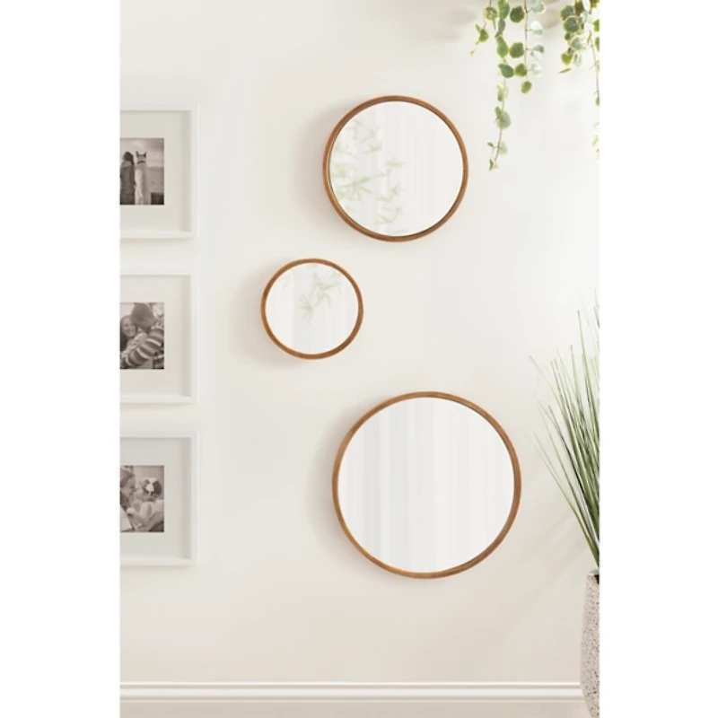 Bronze Caroline Round Wall Mirror