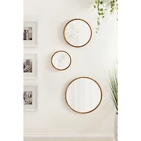Bronze Caroline Round Wall Mirror