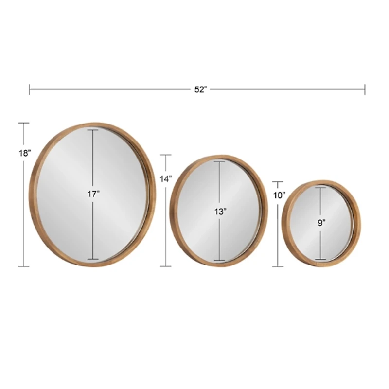 Bronze Caroline Round Wall Mirror