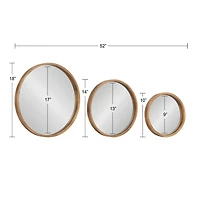 Bronze Caroline Round Wall Mirror