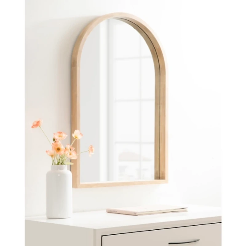 Natural Sutton Arched Wall Mirror