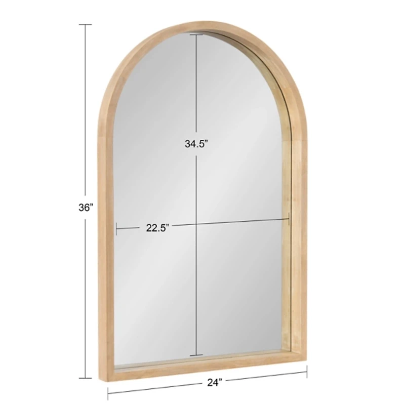 Natural Sutton Arched Wall Mirror