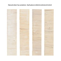 White Rattan Round Wall Mirror