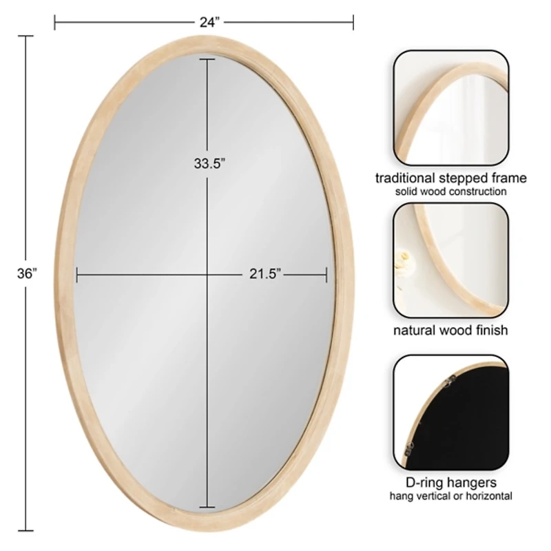 Natural Haven Oval Wall Mirror