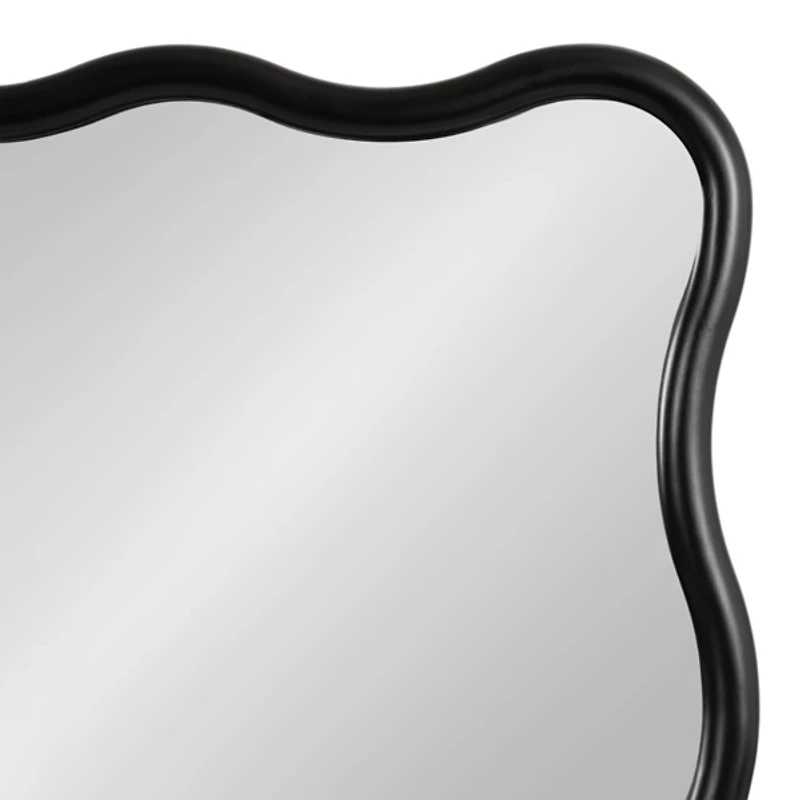 Black Scalloped Harlow Wall Mirror