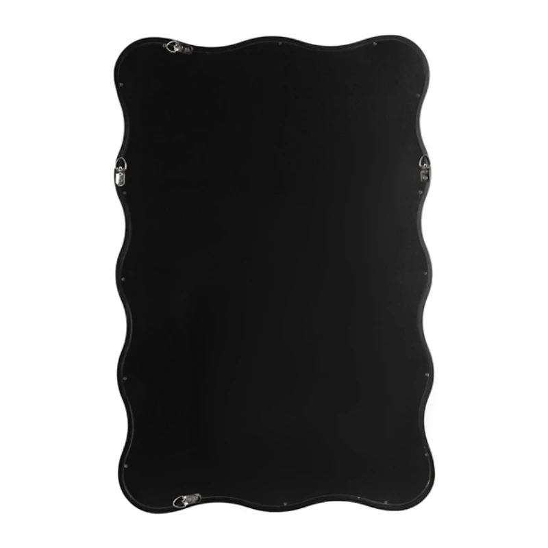 Black Scalloped Harlow Wall Mirror