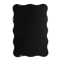 Black Scalloped Harlow Wall Mirror