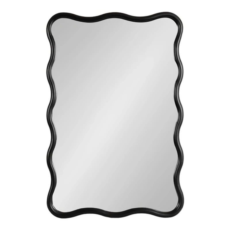 Black Scalloped Harlow Wall Mirror