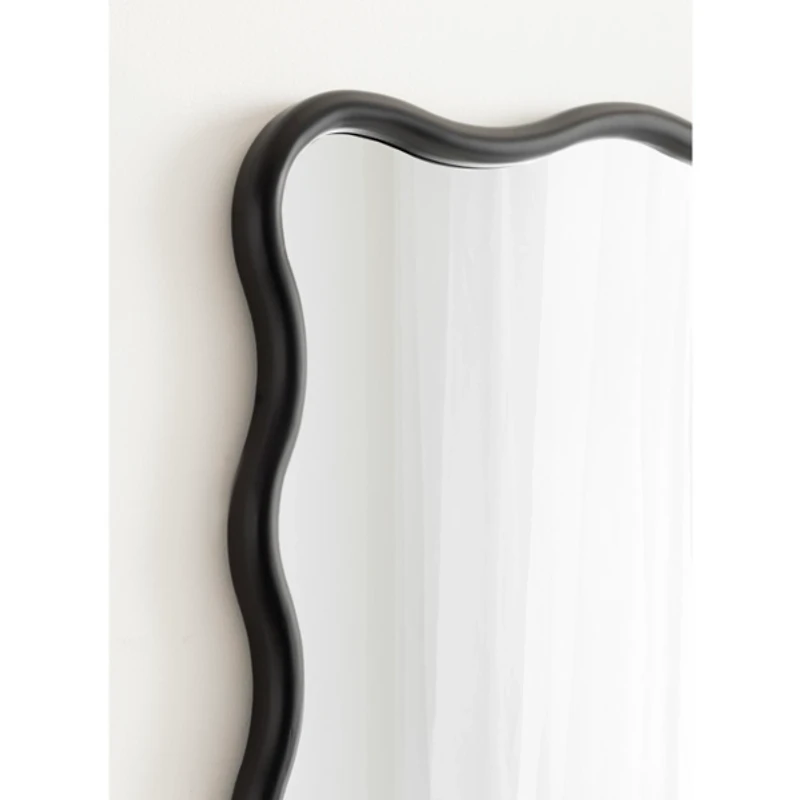 Black Scalloped Harlow Wall Mirror