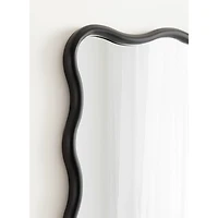 Black Scalloped Harlow Wall Mirror