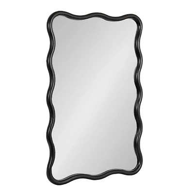 Black Scalloped Harlow Wall Mirror