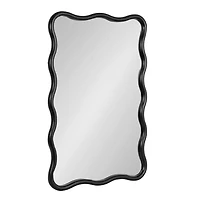 Black Scalloped Harlow Wall Mirror