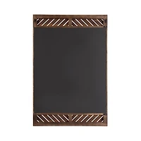 Brown Slatted Chevron Wall Mirror