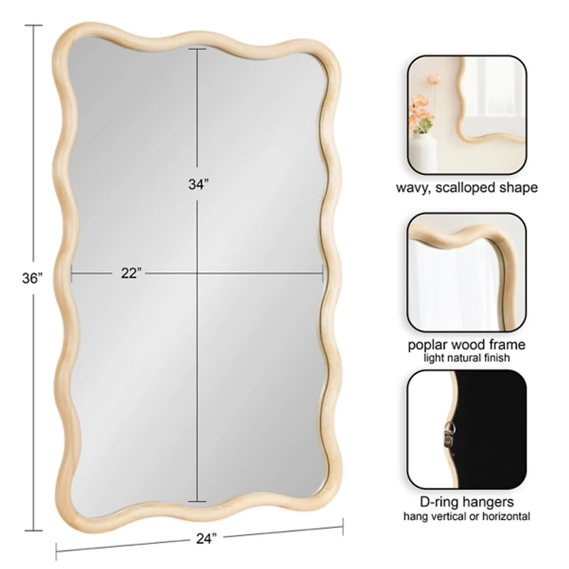 Natural Scalloped Harlow Wall Mirror