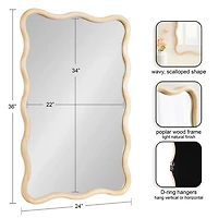 Natural Scalloped Harlow Wall Mirror