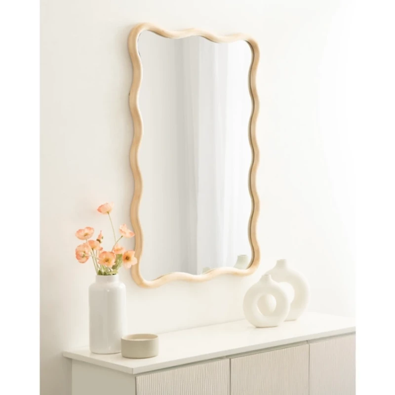 Natural Scalloped Harlow Wall Mirror