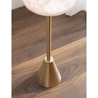 Gold and Natural Quartz Accent Table