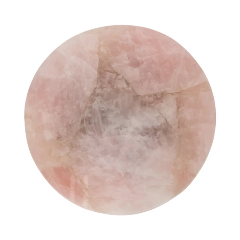 Gold and Natural Quartz Accent Table