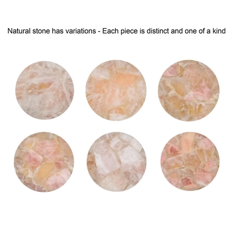 Gold and Natural Quartz Accent Table