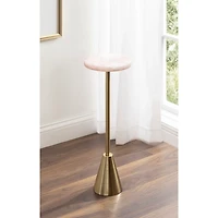 Gold and Natural Quartz Accent Table