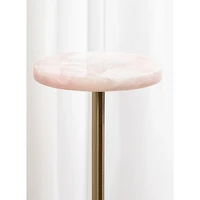 Gold and Natural Quartz Accent Table
