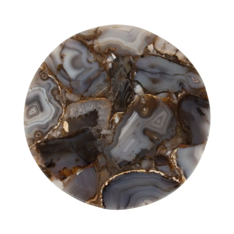 Maya Black Agate Accent Table