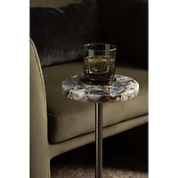 Maya Black Agate Accent Table
