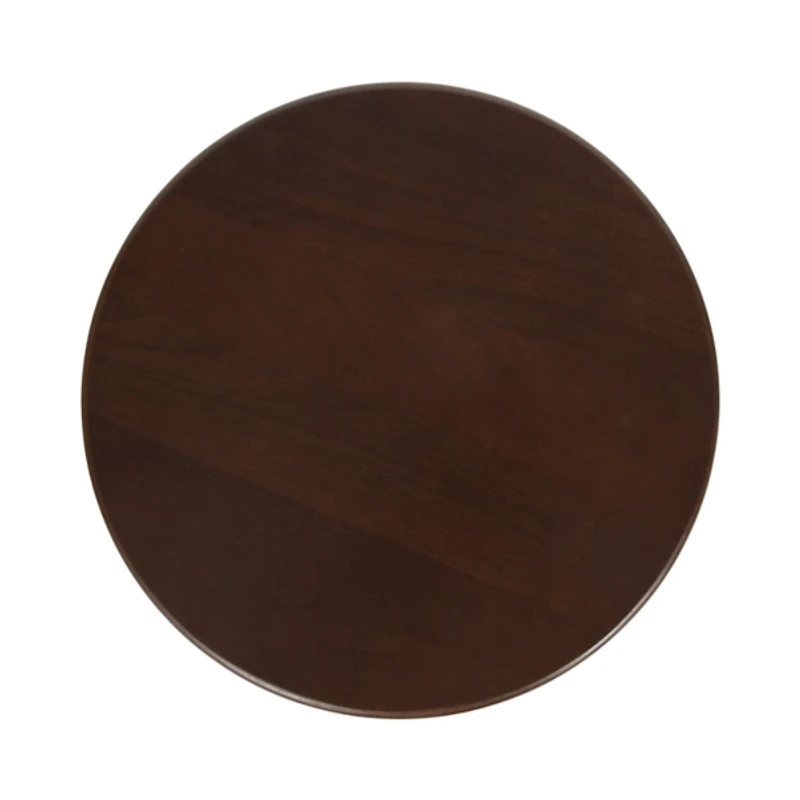 Brown Mango Wood Turned Leg Accent Table