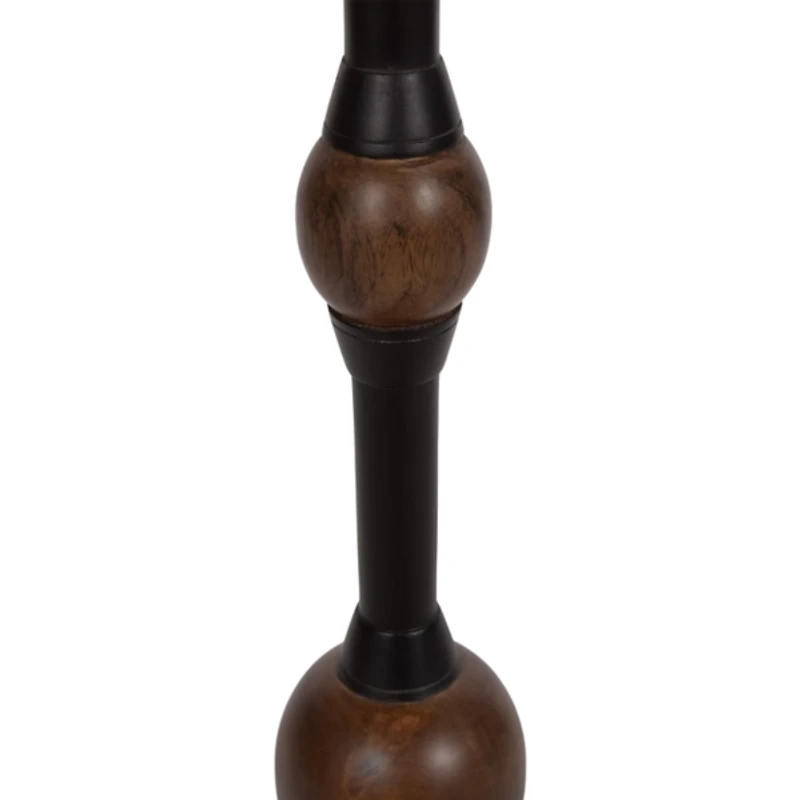 Brown Mango Wood Turned Leg Accent Table