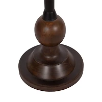 Brown Mango Wood Turned Leg Accent Table
