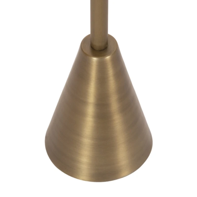 Brass and Gold Quartz Accent Table