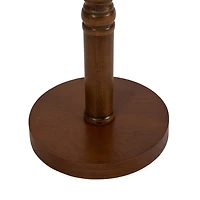 Rustic Brown Round Pine Wood Accent Table