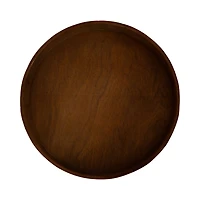 Rustic Brown Round Pine Wood Accent Table