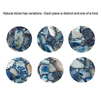 Maya Silver and Blue Agate Accent Table