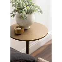 Brass Metal Tripod Accent Table